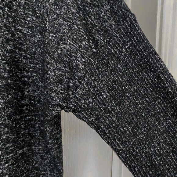 Buffalo David Bitton Womens Ribbed Sleeve Top - Black/Grey - Picture 3 of 9